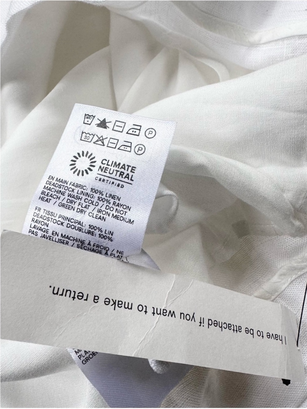 NWT Reformation Andi Linen Maxi Skirt White 2 - Picture 8 of 12